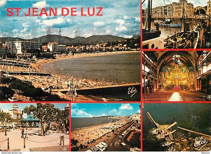 64 - Saint Jean de Luz - Multivues - Automobiles - Flamme Postale de Saint Jean de Luz - CPM - Voir Scans Recto-Verso