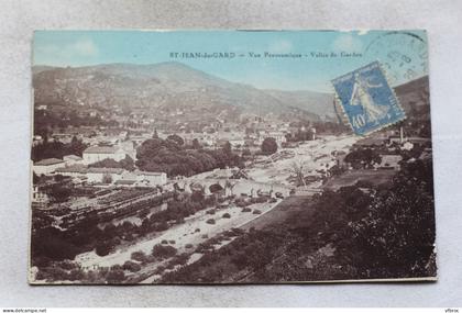 Cpa 1929, Saint Jean du Gard, vue panoramique, vallée du Gardon, Gard 30