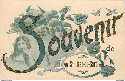 SAINT JEAN du GARD-rare carte souvenir de....