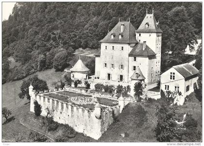 CPSM Saint-Jeoire-sur-Faucigny vue aérienne - Château de Beauregard