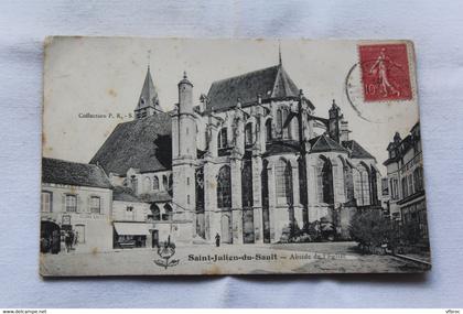 Cpa 1907, Saint Julien du Sault, abside de l'église, Yonne 89