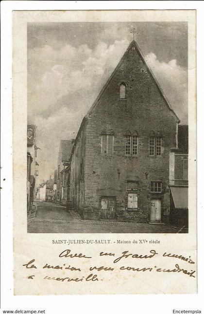 CPA-Carte  Postale France Saint-Julien-du-Sault- Maison du XVme siècle-1903-VM28074