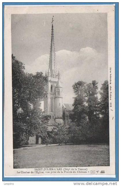 86 - SAINT JULIEN L'ARS --  Le clocher de l'Eglise