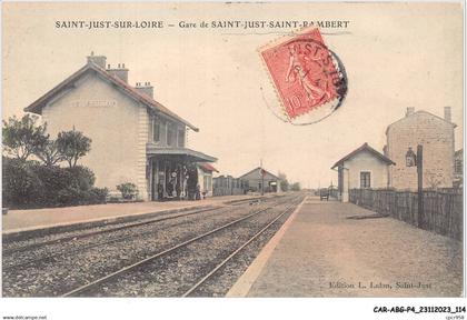 CAR-ABGP4-0399-42 - SAINT-JUST-SUR-LOIRE - gare de Saint-just Saint-Rambert