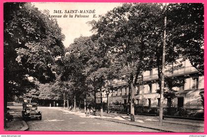 Saint Mande - St Mande - Avenue de la Pelouse - Vieille Voiture - Animée - Edit. E. MALCUIT - 1938