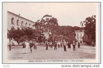 Dép 83  - Santé - Militaria - A175 - Saint Mandrier sur Mer - Hôpital maritime - Cour principale - bon état