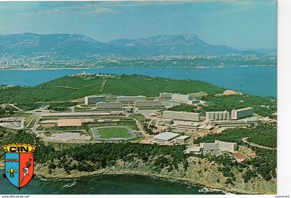 Saint-Mandrier-sur-Mer belle vue aérienne Centre Instruction Marine Nationale stade