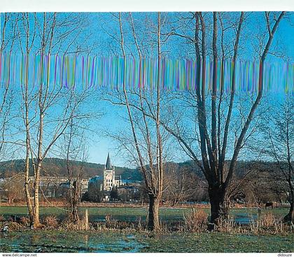 76 - Saint Martin de Boscherville - Abbaye Saint-Georges - Vue sur l'abbaye depuis le marais - Carte Neuve - CPM - Voir