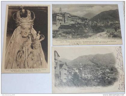 LOT DE 3 CARTES SAINT-MARTIN-VESUBIE STATION ESTIVALE ET TOURISTIQUE - 03 - 06 ALPES MARITIMES