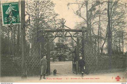 94 - Saint Maur des Fosses - Parc Saint Maur - entrée du Square des Lacs - Animée - CPA - Oblitération de 1909 - Voir Sc