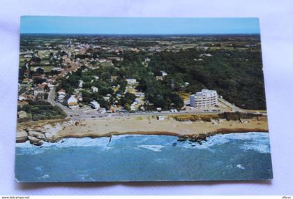 J217, Cpm 1986, Saint Michel Chef Chef, la plage de Comberge, Loire atlantique 44