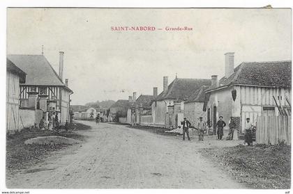 CPA ANIMEE ST SAINT NABORD, ANIMATION DANS LA GRANDE RUE, VOSGES 88