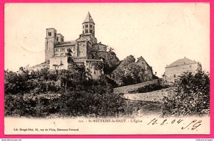 Saint Nectaire le Haut - L'Église - BOUGE BÉAL - 1904 - Oblit. Saint Nectaire Contrexéville