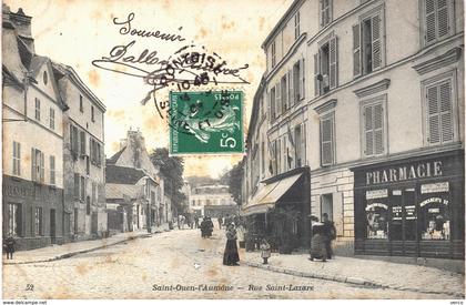 Carte POSTALE Ancienne de SAINT  OUEN   L'AUMONE - Rue ST Lazare