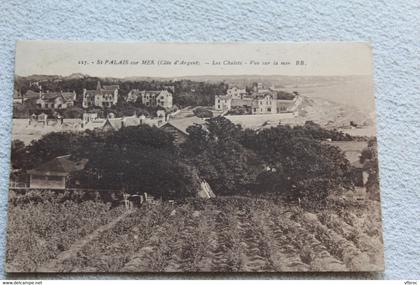 Cpa 1937, saint Palais sur mer, les chalets, vue sur la mer, Charente maritime 17