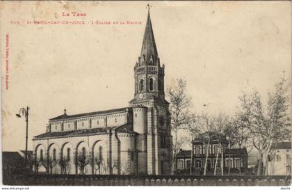 CPA SAINT-PAUL-CAP-de-JOUX L'Eglise et la Mairie (1087606)