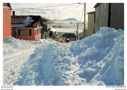 APCP7-0489-SAINT-PIERRE ET MIQUELON - SAINT-PIERRE - la ru e de l'espérance en hiver