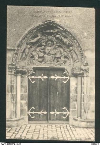 58 - Saint Pierre Le Moutier - Portail de l'Eglise - Carte Vierge