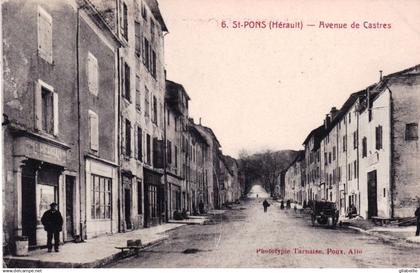 34 - herault   - SAINT PONS de THOMIERES - avenue de Castres