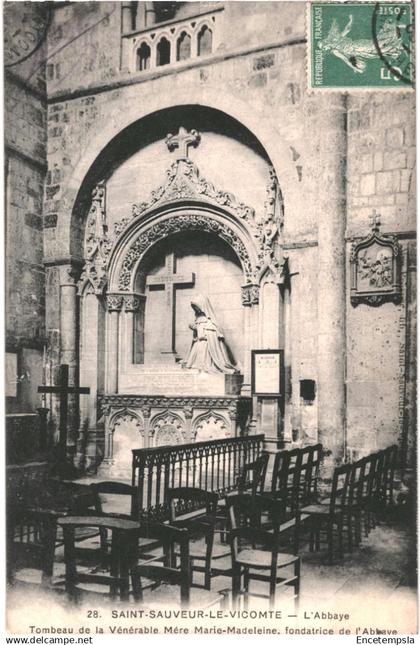 CPA Carte Postale  France  Saint-Sauveur-le-Vicomte L'abbaye Tombeau de la Vénérable Marie Madeleine 1909  VM86682