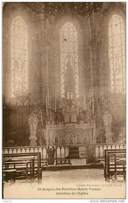 Dép 87 - St Sulpice les Feuilles - Saint Sulpice les Feuilles - Intérieur de l'église - bon état