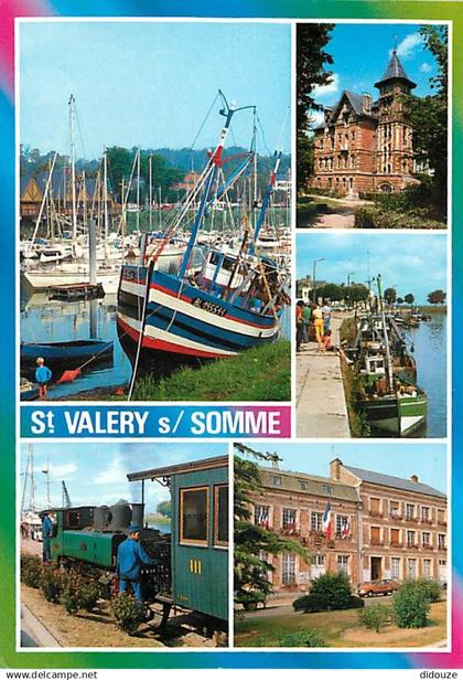 80 - Saint Valery sur Somme - Multivues - Bateaux - Petit Train - CPM - Voir Scans Recto-Verso