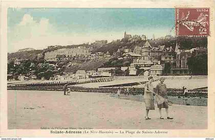 76 - Sainte Adresse - La Plage de Sainte Adresse - Animée - Colorisée - CPA - Voir Scans Recto-Verso