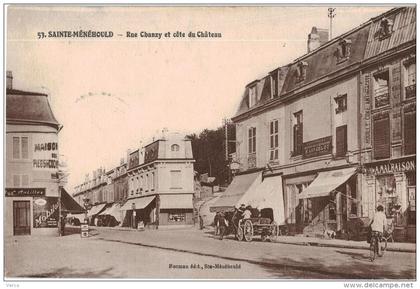 Carte Postale Ancienne de SAINTE MENEHOULD- Rue Chanzy et côte du château