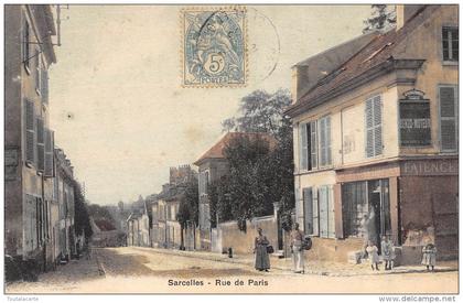 CPA 95  SARCELLES RUE DE PARIS 1905 colorisée