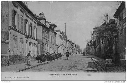 CPA 95  SARCELLES RUE DE PARIS 1914