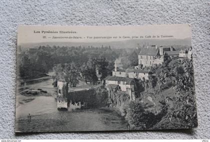 Sauveterre de Béarn, vue panoramique sur le Gave, prise du café de la terrasse, Pyrénées atlantiques 64