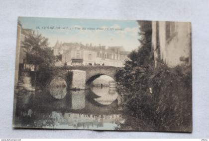 Cpa 1924, Segré, vue du vieux pont, Maine et Loire 49