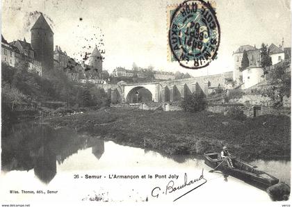 Carte POSTALE Ancienne de   SEMUR - L'Armançon & le pont Joly