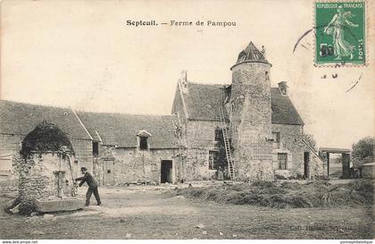 78 - YVELINES - SEPTEUIL - ferme de Pampou - travaux toiture de la tour - fontaine-puits- superbe- 10952