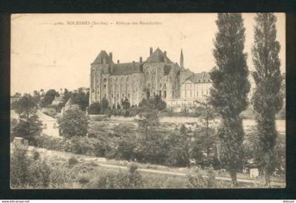 72 - Solesmes - Abbaye des Bénédictins - Ecrite