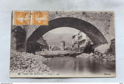 M583, Cpa 1923, Sospel, environs de Menton, Alpes Maritimes 06