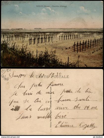 Souain-Perthes-lès-Hurlus Cimetière Allemand Militaria Friedhof 1930