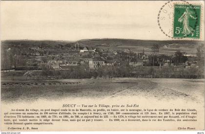 CPA SOUCY Vue sur le Village pres du Sud-Est (49120)