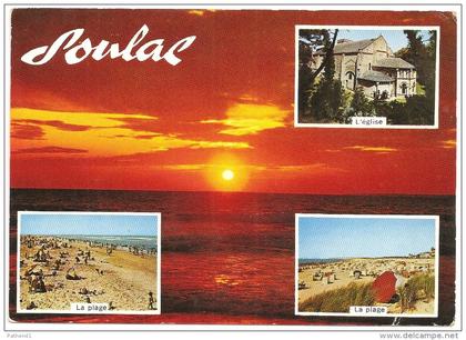 CPSM FRANCE 33 GIRONDE SOULAC-SUR-MER - Coucher de soleil - Multivues 1967