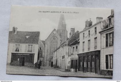 Saint Arnoult, la place, Yvelines 78