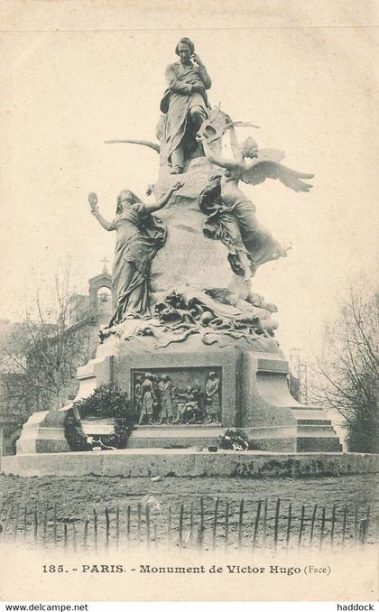 PARIS : MONUMENT DE VICTOR HUGO (FACE)