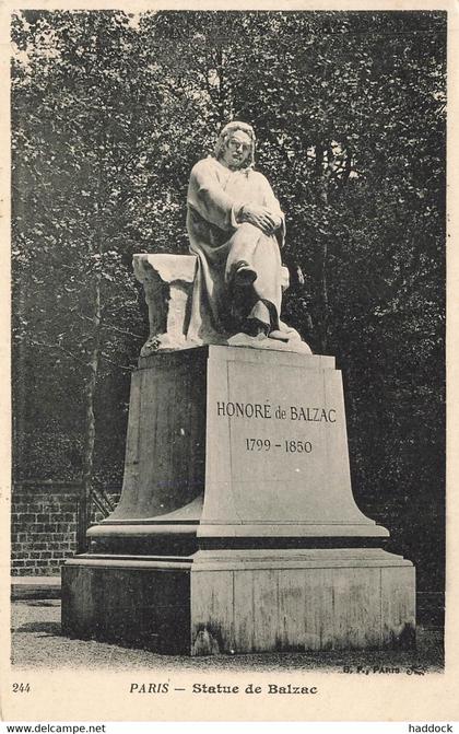 PARIS : STATUE DE BALZAC