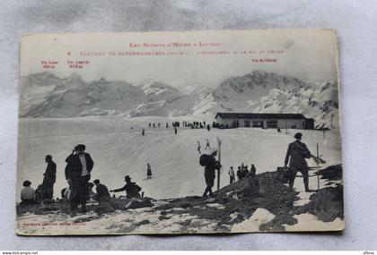 Cpa 1922, plateau de Superbagneres, l'hôtellerie et le pic de Céliré, Haute Garonne 31