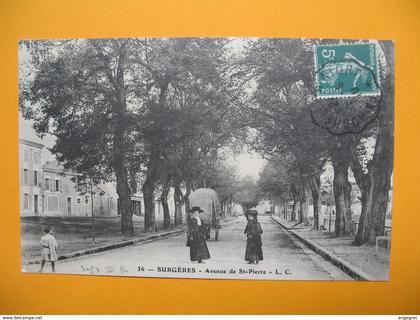 CPA  - Surgères - Avenue de St-Pierre Cachet Langres 1910