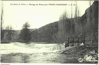 Carte Postale Ancienne de barrage du Home près THURY HARCOURT