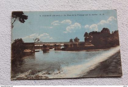 Tiercé, le pont de la Vidange sur la Sarthe, Maine et Loire 49