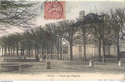 CPA Torcy Place de l'Eglise