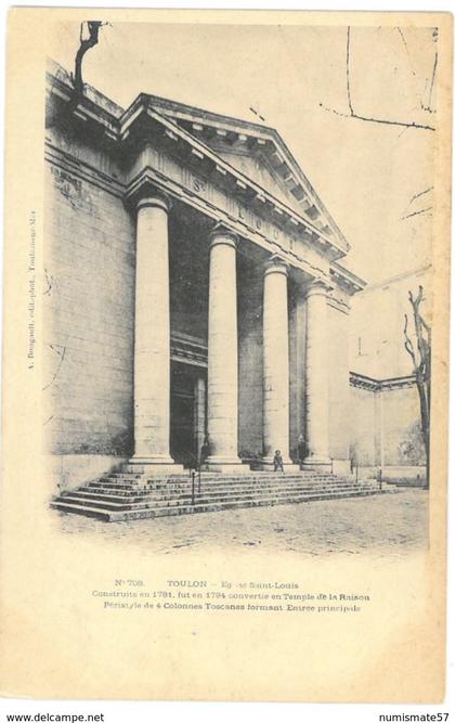 CPA TOULON - Eglise Saint Louis - Ed. A. Bougault, Toulon n°708