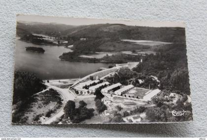 Cpsm 1963, Treignac, le lac, la colonie de l'EDF, Corrèze 19