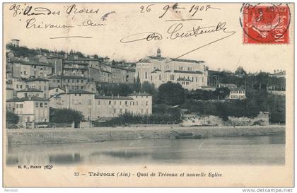 TREVOUX - Quai de Trévoux et nouvelle église